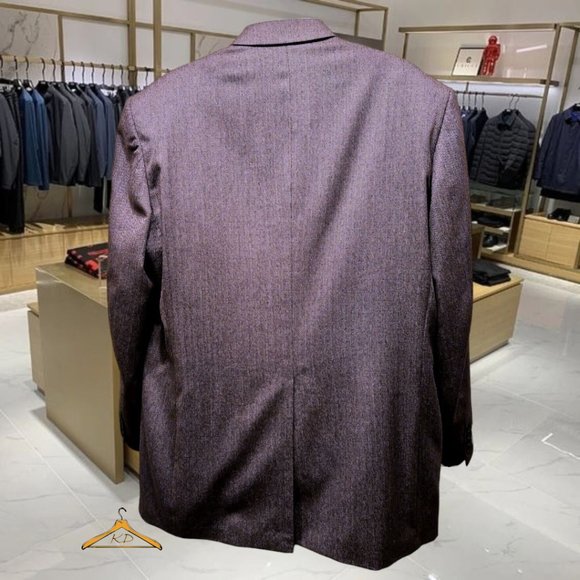 Joseph & Feiss Sport Coat - 48 Long, Gray Herringbone, NWOT - Picture 3 of 14